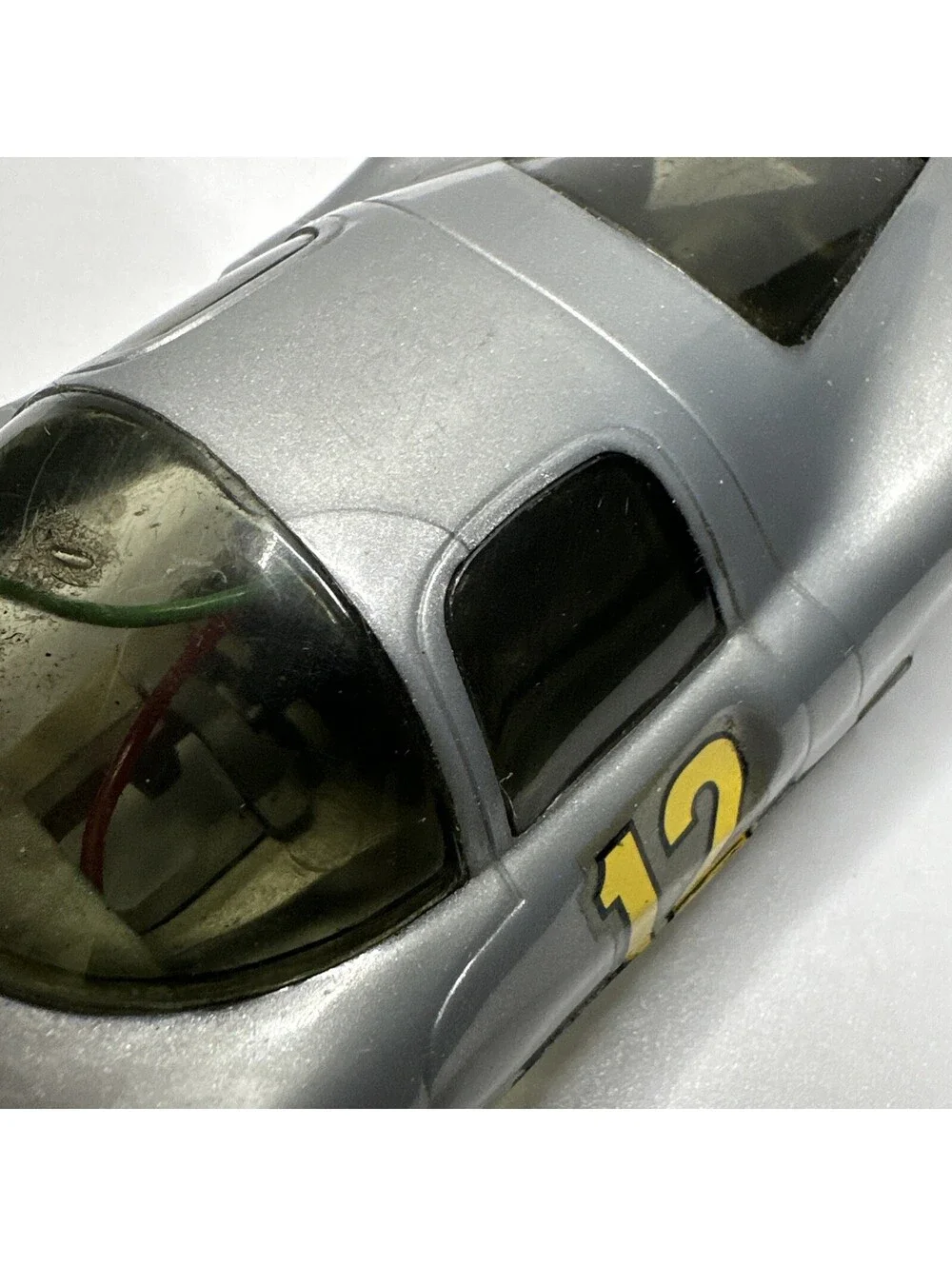 Vintage Eldon AMT 1/32 1967 Porsche Carrera Grey #12 Slot Car FAST SHIPPING
